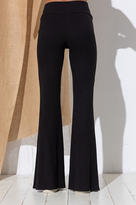 Ribbed Flare Pants