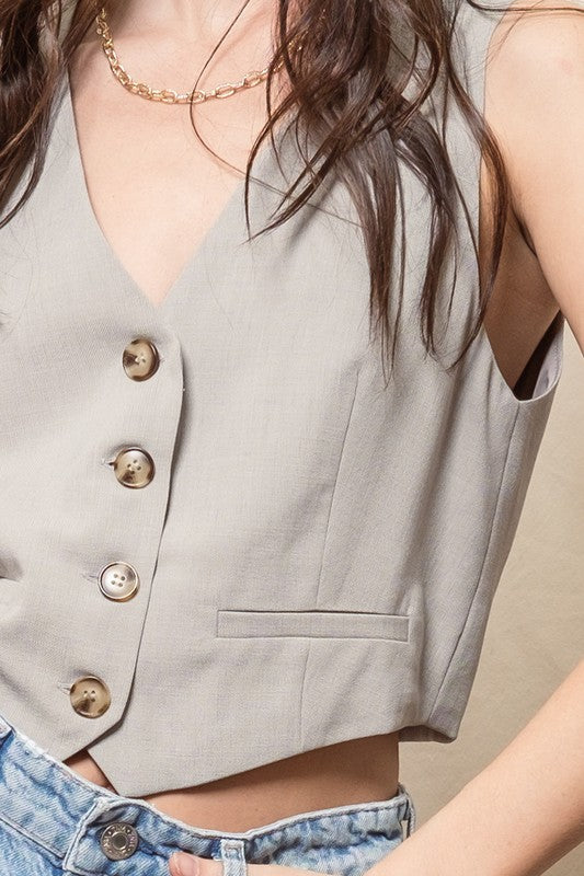 No Days Off Tailored Vest Top