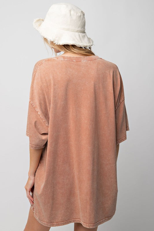 Fleur de Peace Oversized Shirt - Cocoa