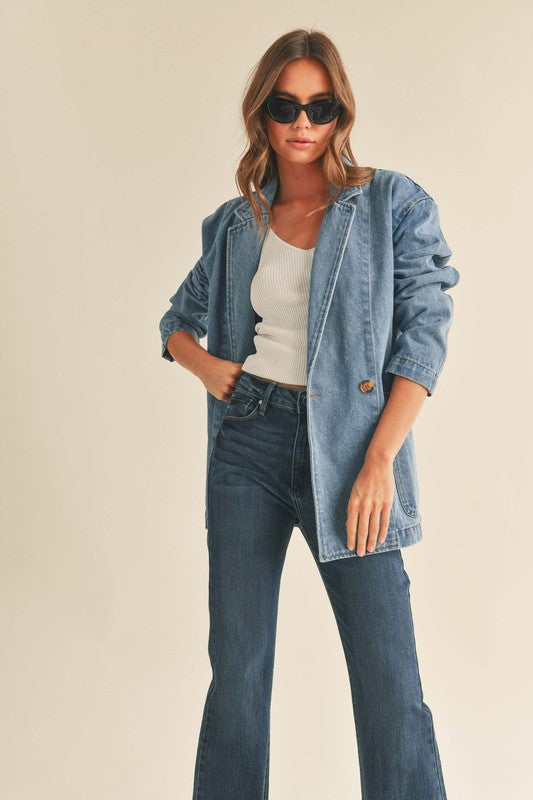 Sivan Oversized Denim Blazer
