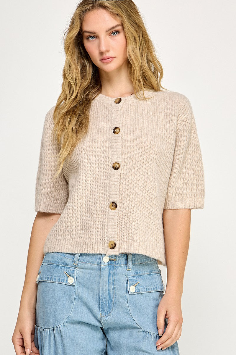 Coastal Button Up Cardigan Top