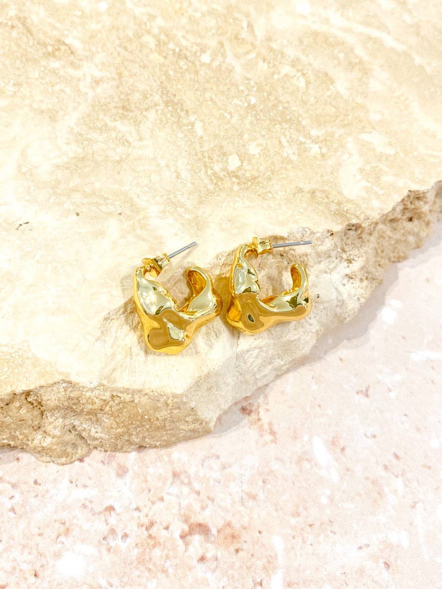 Statement Chunky 18K Gold Plated Earrings