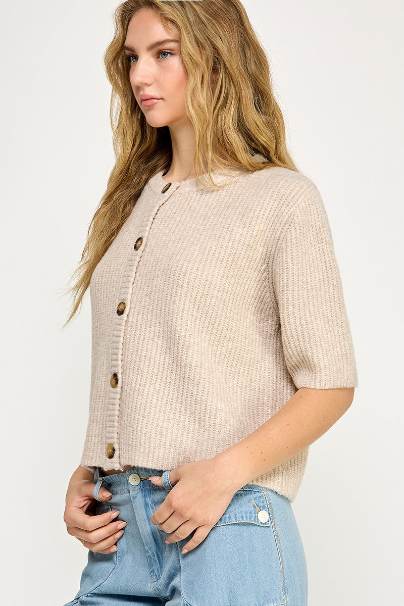 Coastal Button Up Cardigan Top