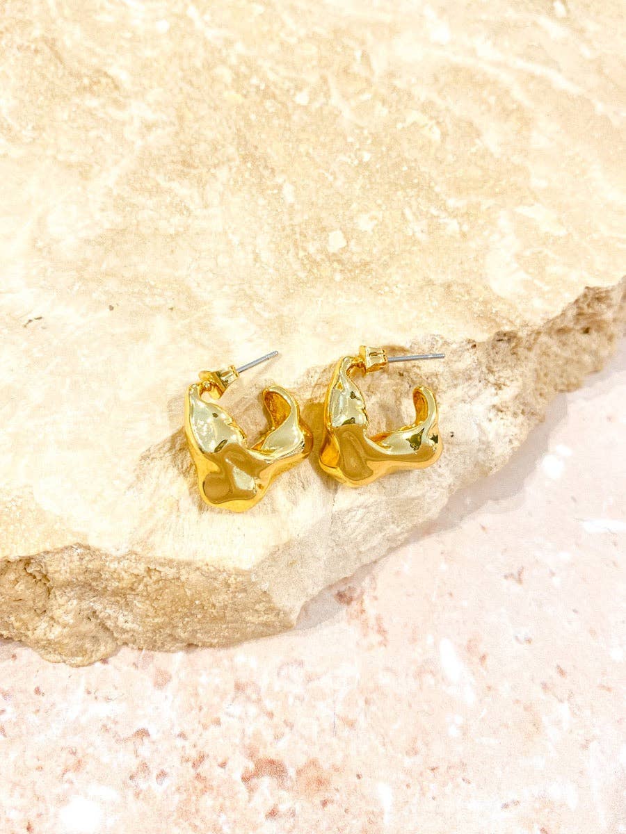 Statement Chunky 18K Gold Plated Earrings