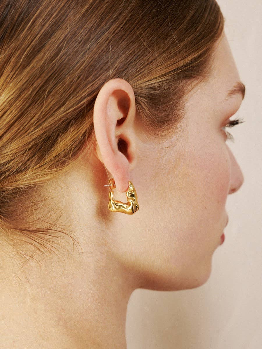 Statement Chunky 18K Gold Plated Earrings