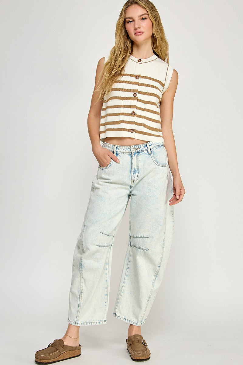 Better Together Striped Sweater Vest