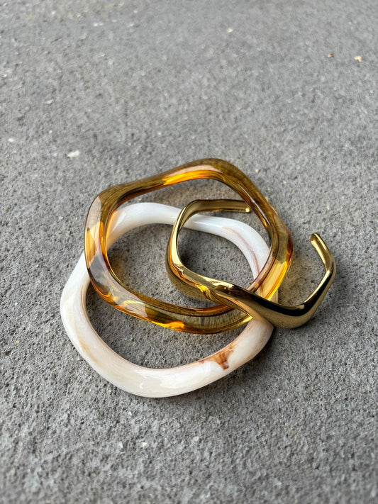 Wave Resin Bangle 2 Pack