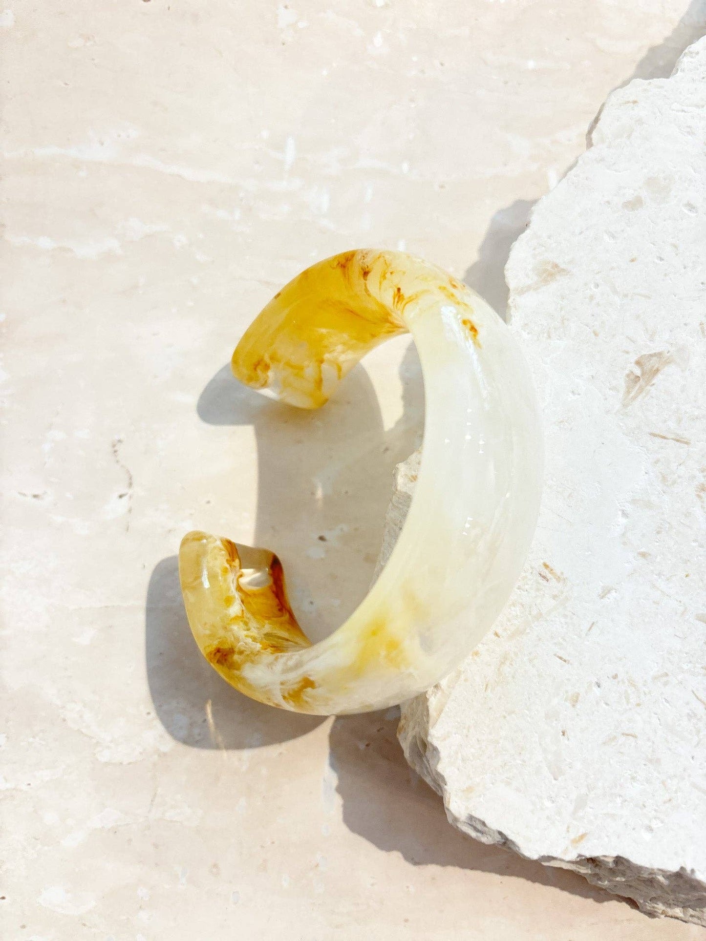 Joey Open Cuff Bangle - Stone