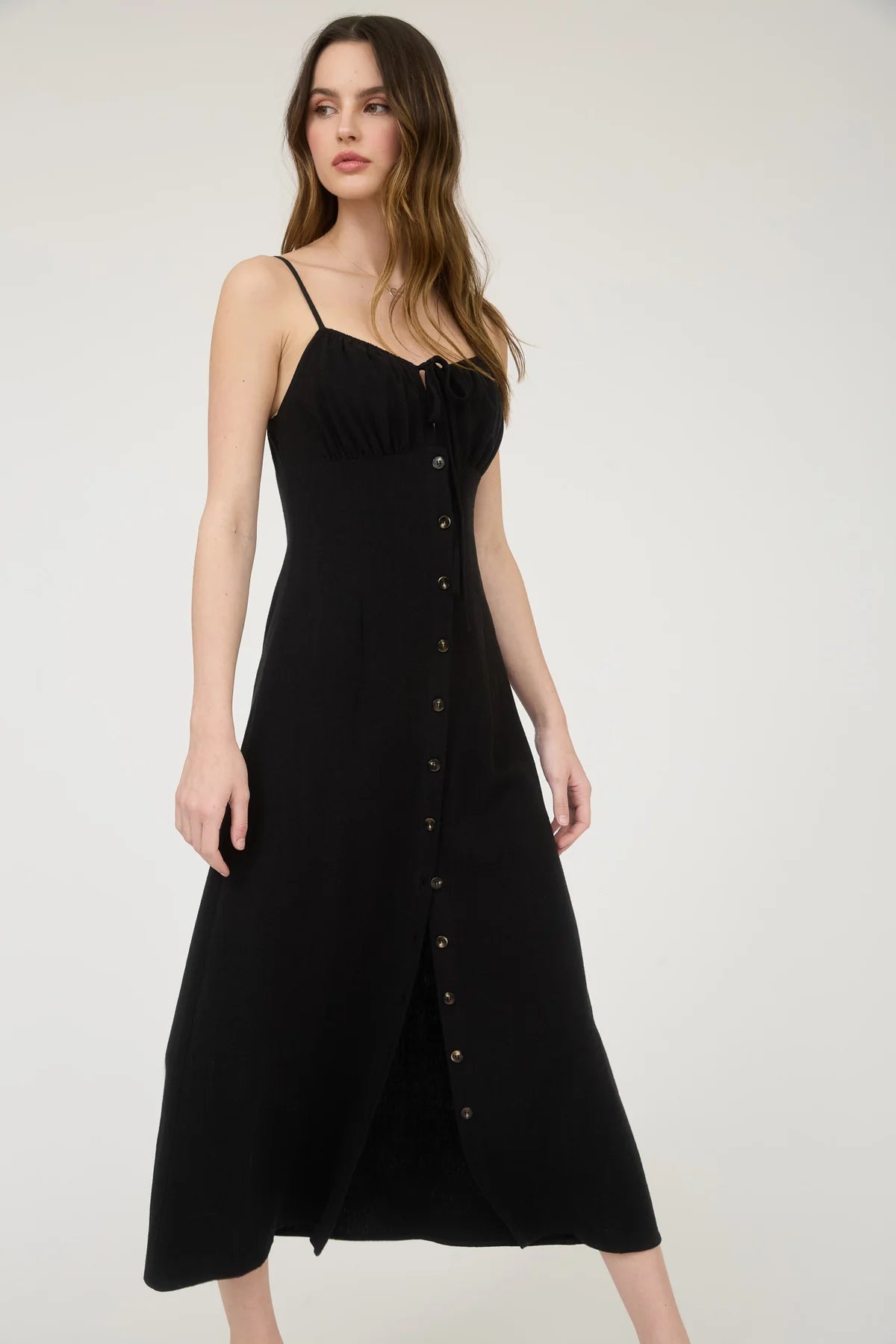Tell Me More Button Front Dress