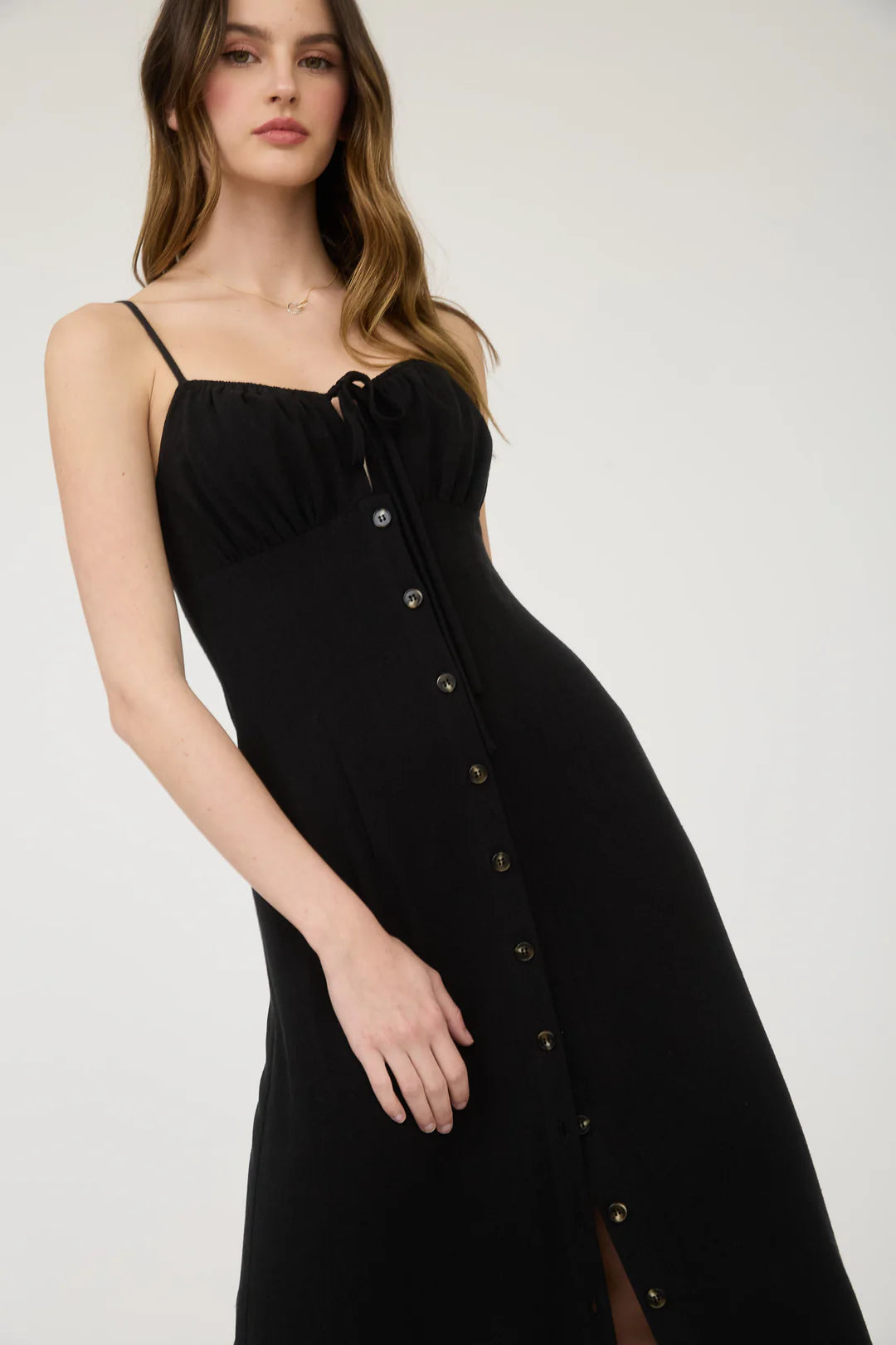 Tell Me More Button Front Dress