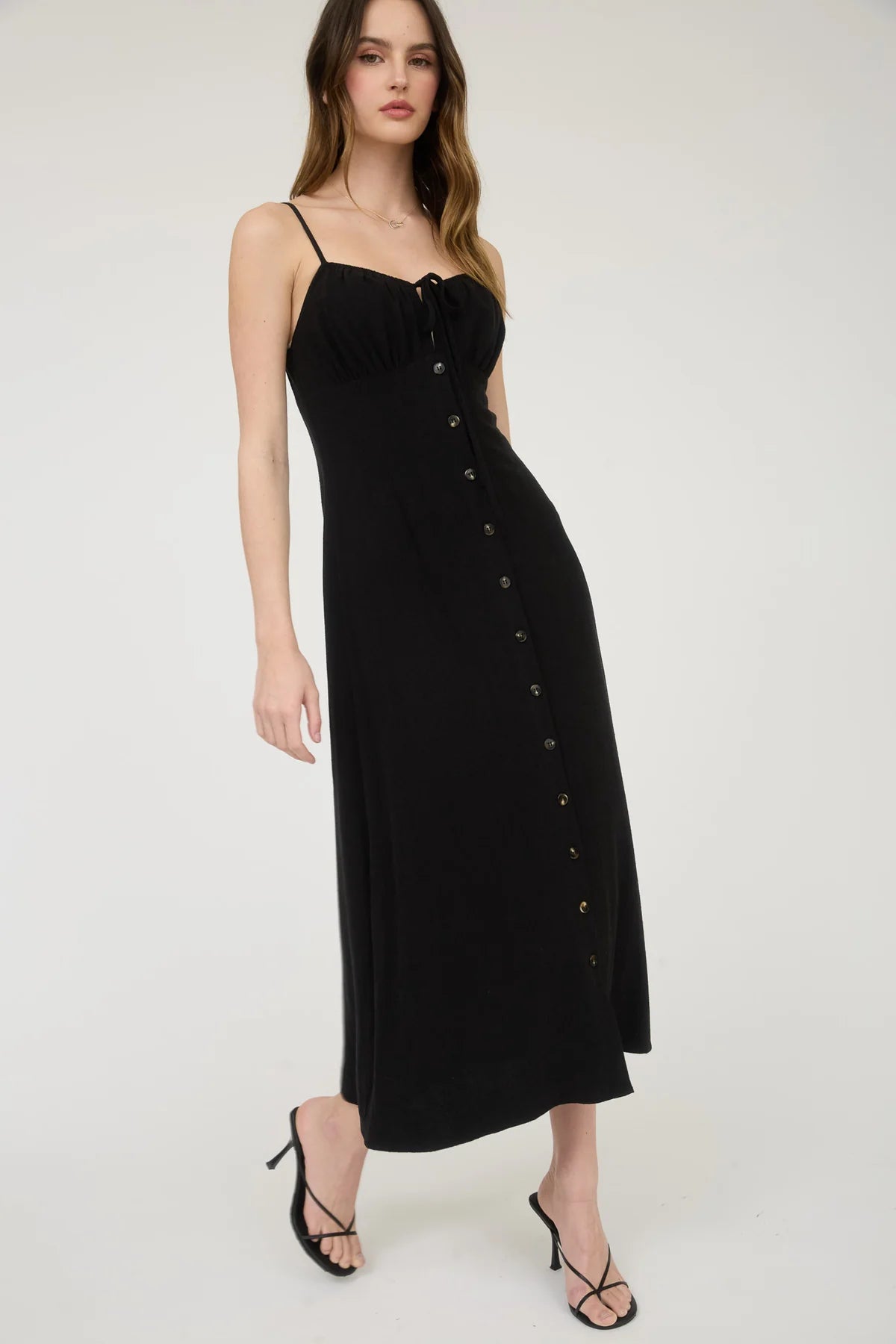 Tell Me More Button Front Dress