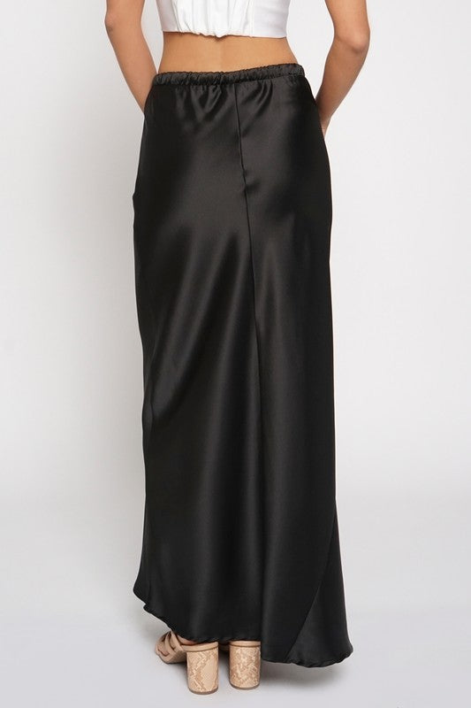 Yours Truly Satin Bias Maxi Skirt