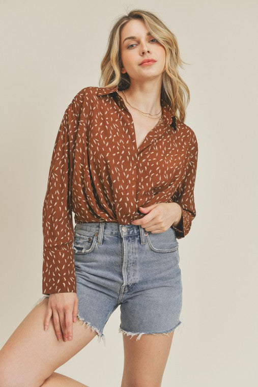 Twist Front Shirt