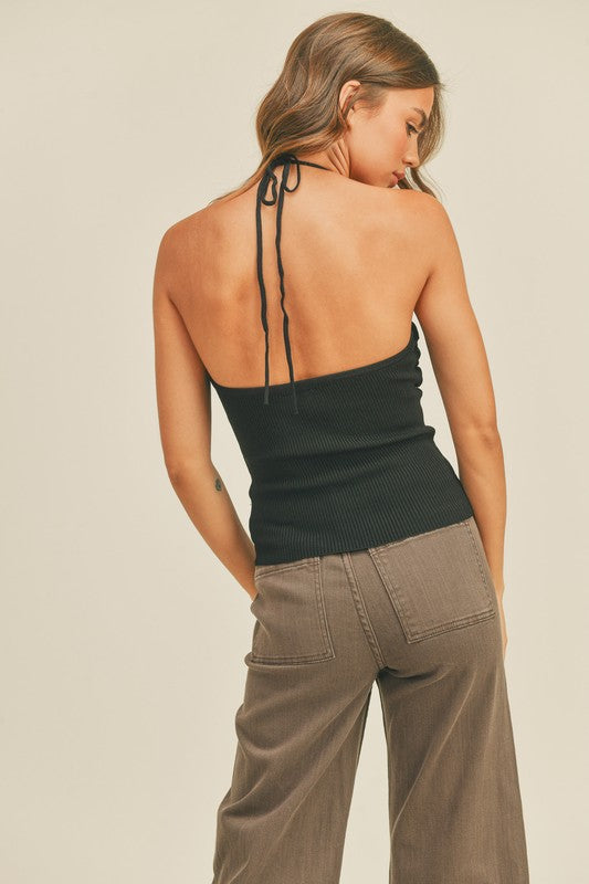 Date Night Knit Halter Top