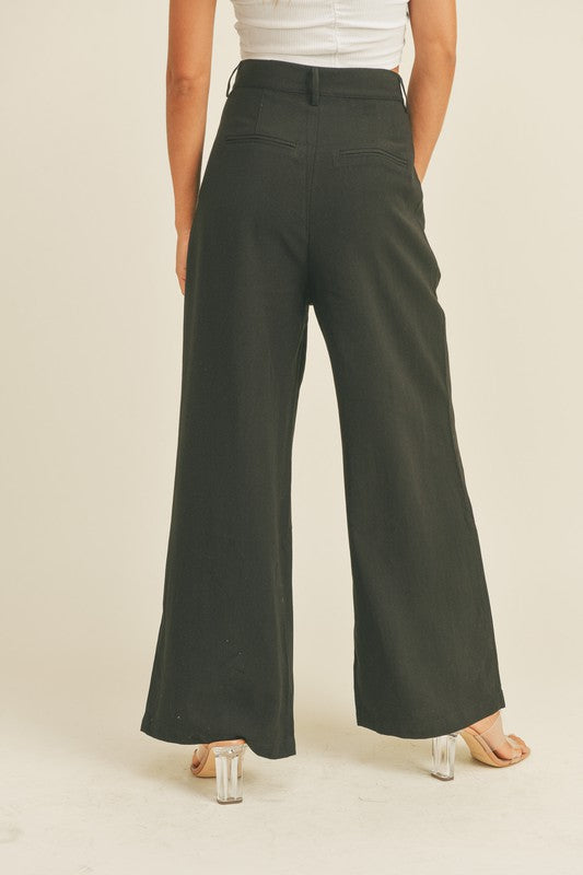High Waist Wide Leg Trousers