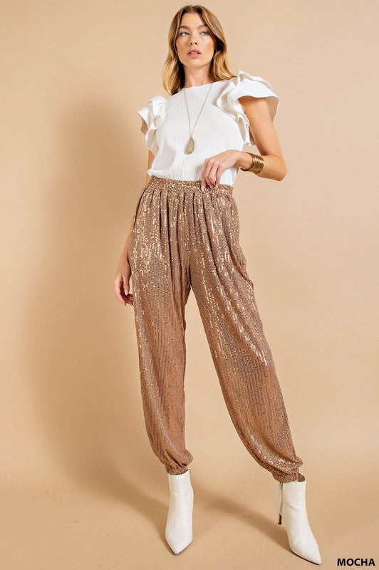 Go For Gold Sequin Jogger Pant
