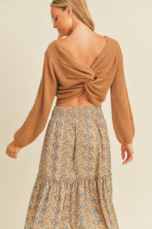 Knit Twist Back Sweater