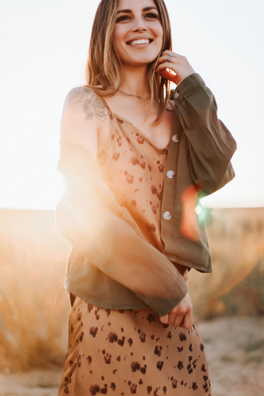 Sunbaked Cheetah Slip Dress