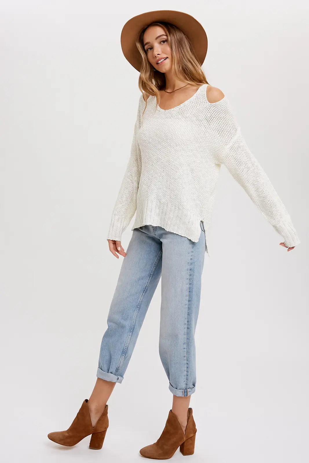Balboa Open Shoulder Loose Fit Pullover