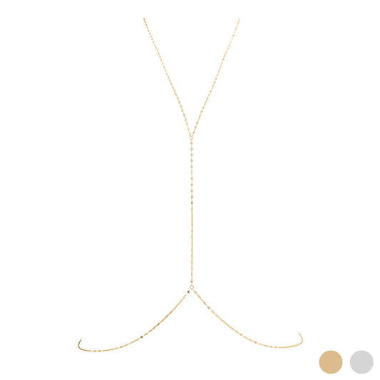 18K Gold PVD Stainless Steel Full Body Chain: Gold