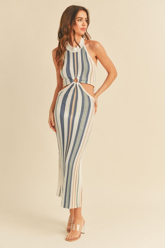 Come And Get It Tie-Back Cut-Out Midi Dress