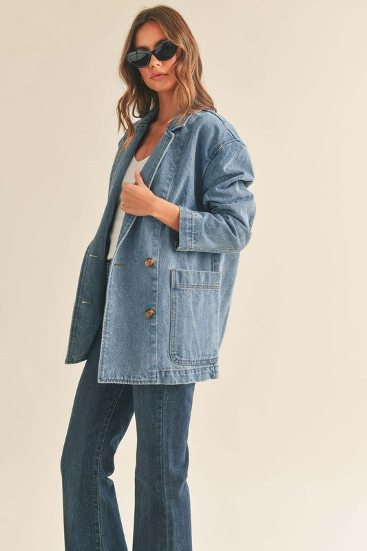 Sivan Oversized Denim Blazer
