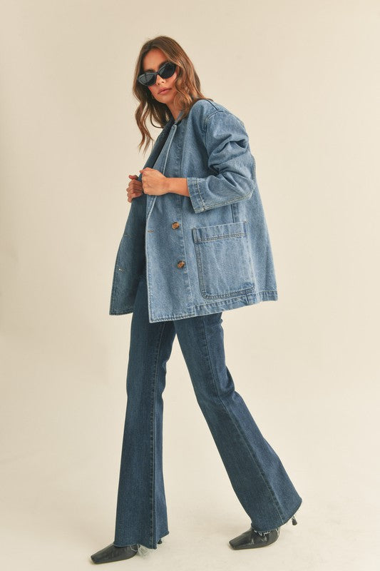 Sivan Oversized Denim Blazer
