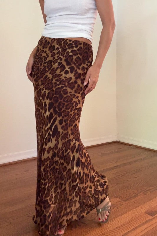 On The Prowl Leopard Maxi Skirt