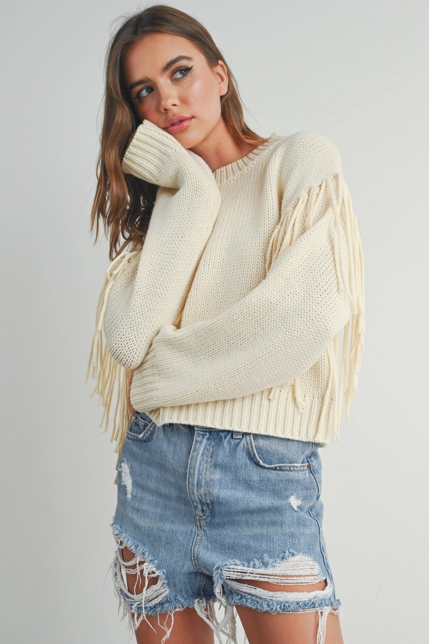 Great Plains Fringe Sweater