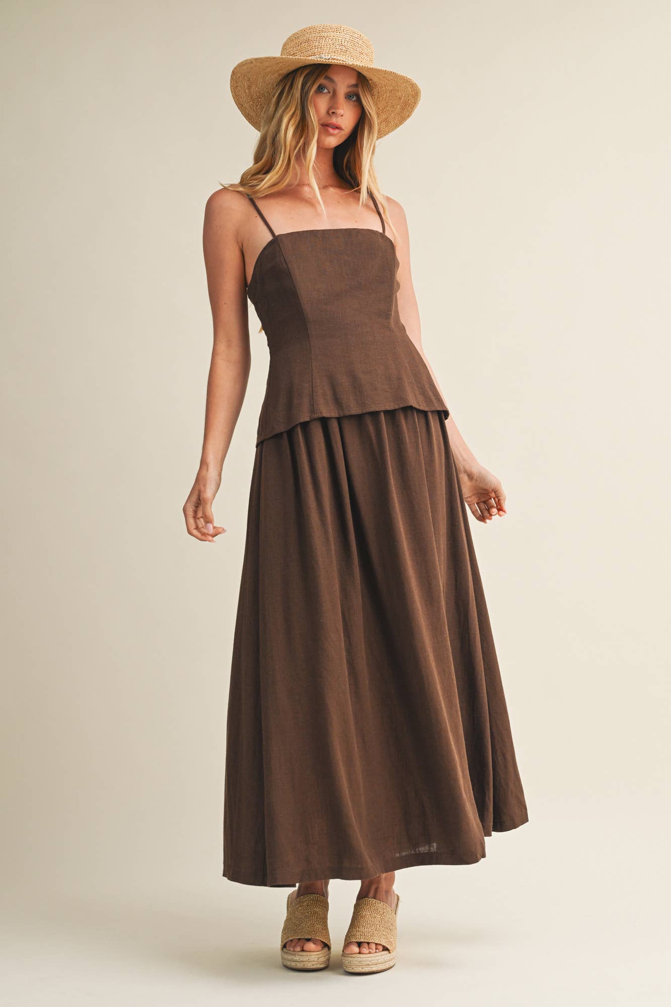 Americano Tiered Bodice Maxi Dress