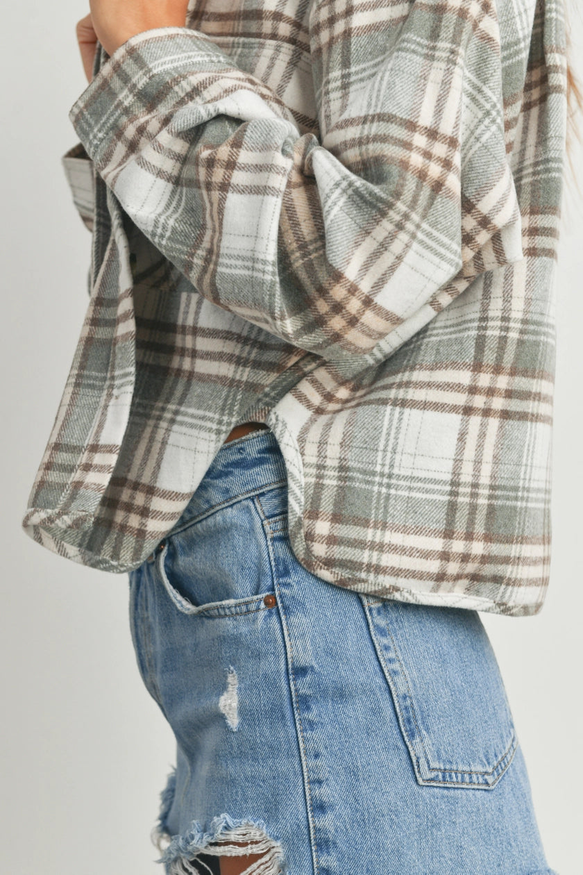 Apple Hill Plaid Cropped Shacket