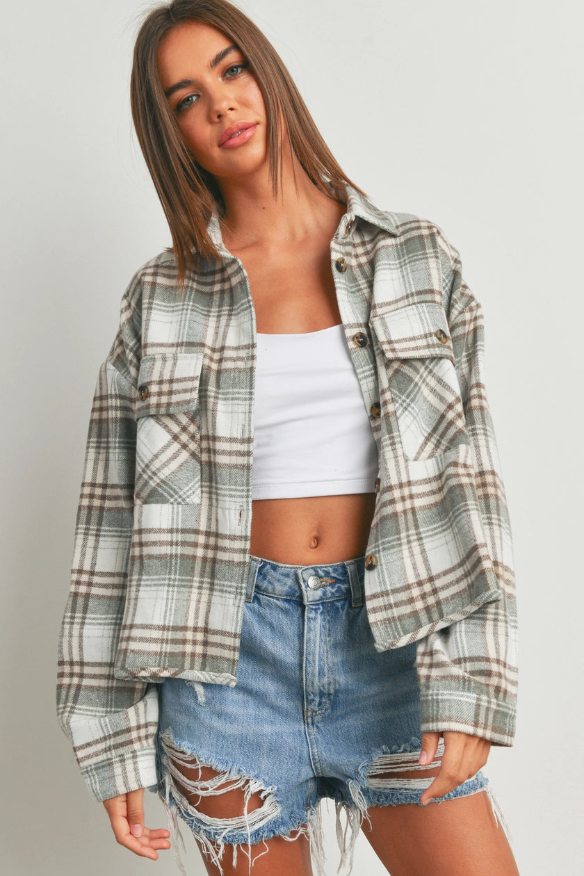 Apple Hill Plaid Cropped Shacket
