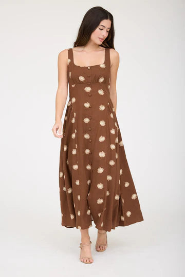 Seashell Print Midi Dress