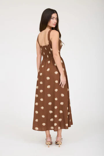 Seashell Print Midi Dress