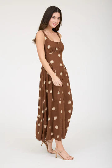 Seashell Print Midi Dress
