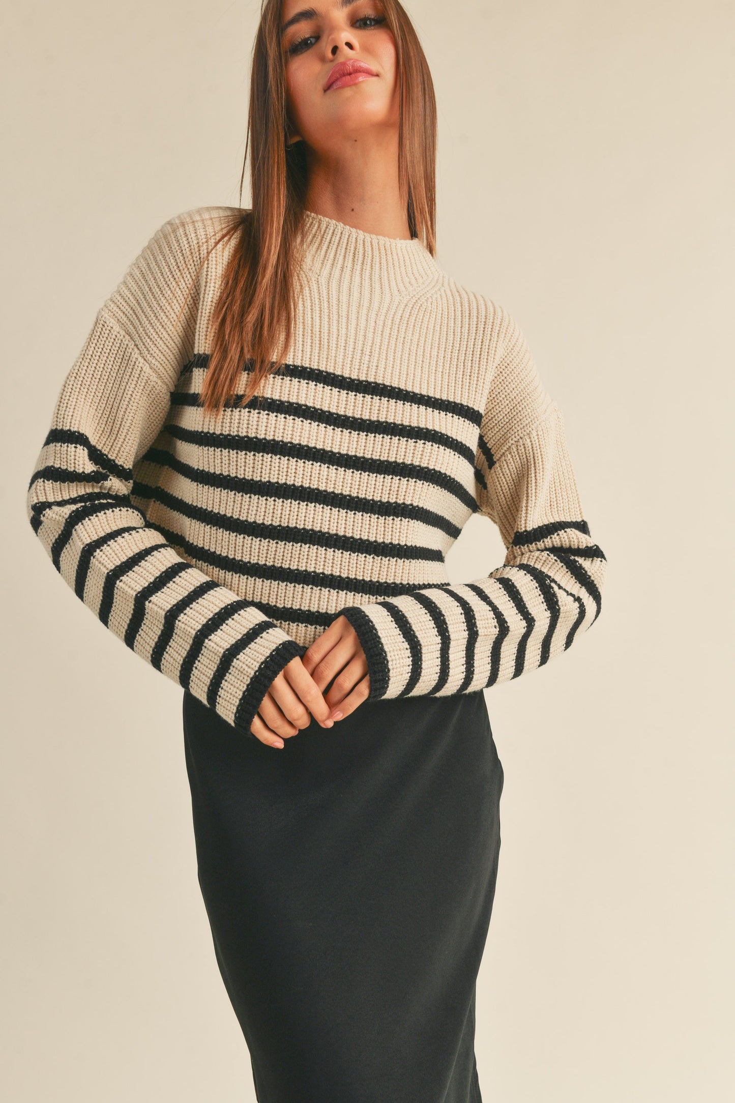 Over My Head Striped Sweater
