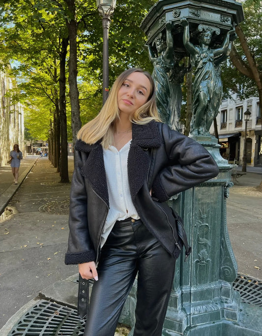 Mile High Sherpa Lined Aviator Jacket