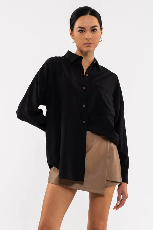 Happy Hour Collared Button-Down Shirt