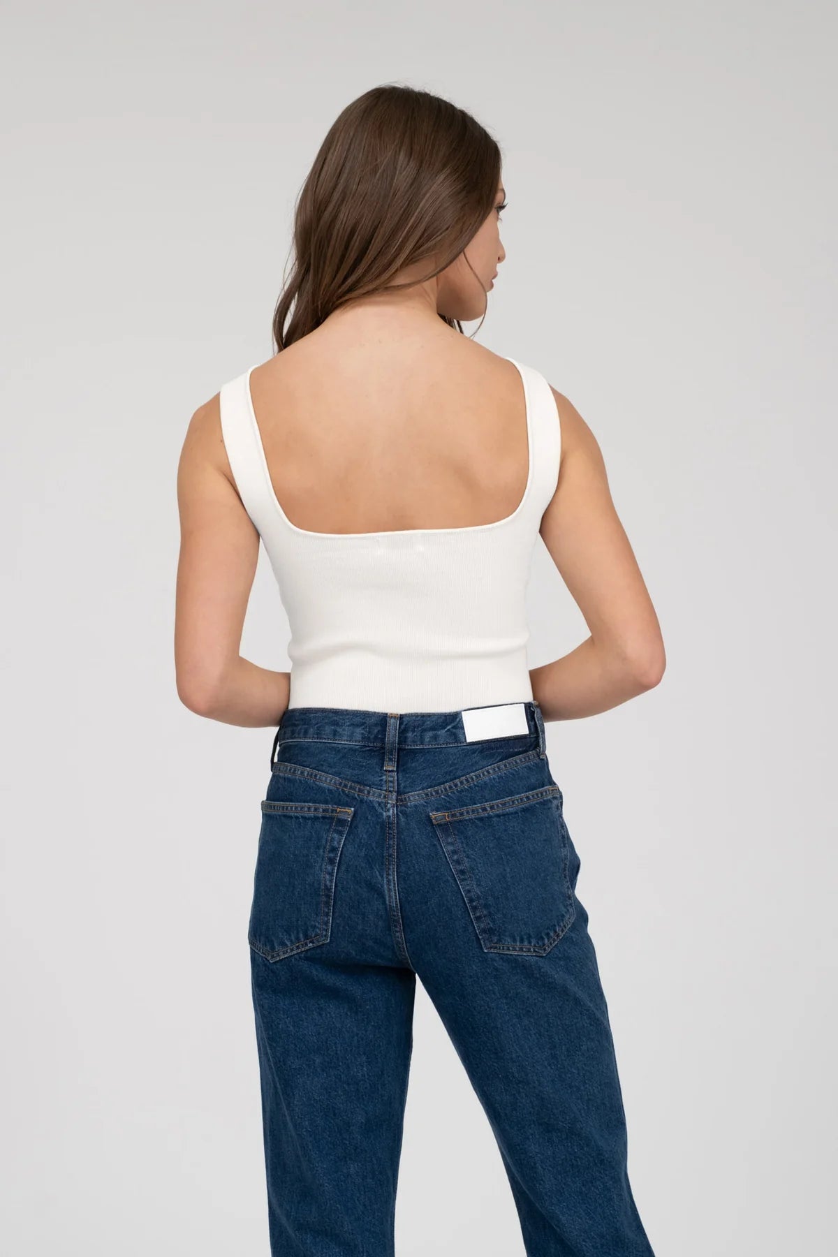 Not So Basic Sleeveless Sweater Knit Crop Tank Top - White