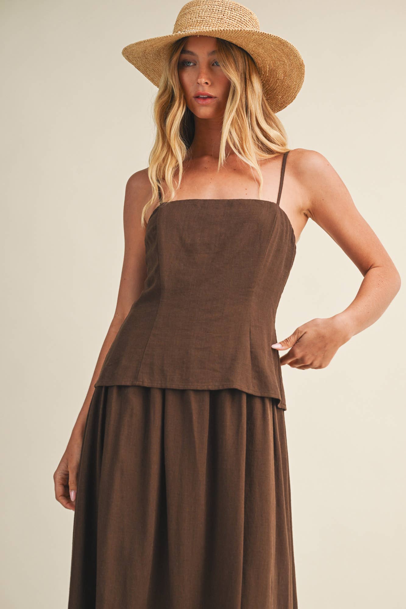 Americano Tiered Bodice Maxi Dress