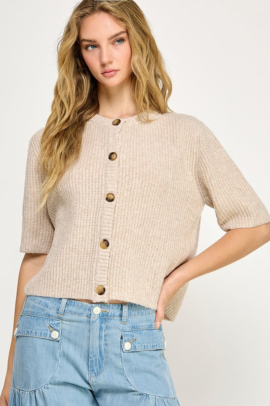 Coastal Button Up Cardigan Top