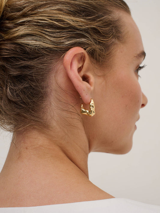 Statement Chunky 18K Gold Plated Earrings