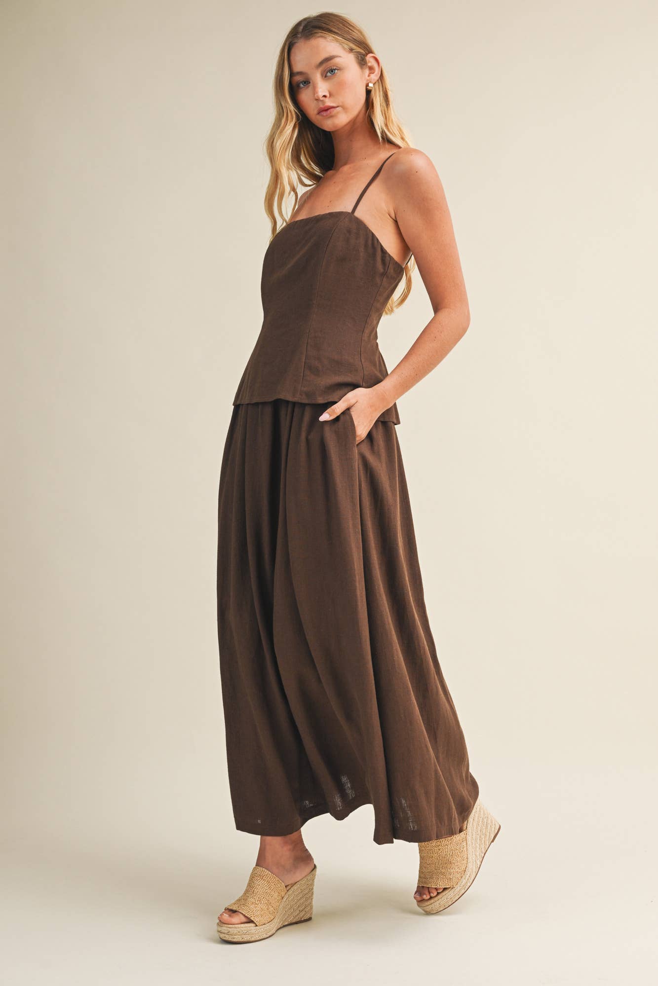 Americano Tiered Bodice Maxi Dress