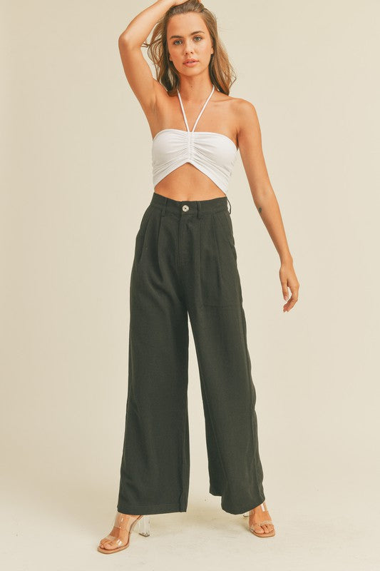 High Waist Wide Leg Trousers
