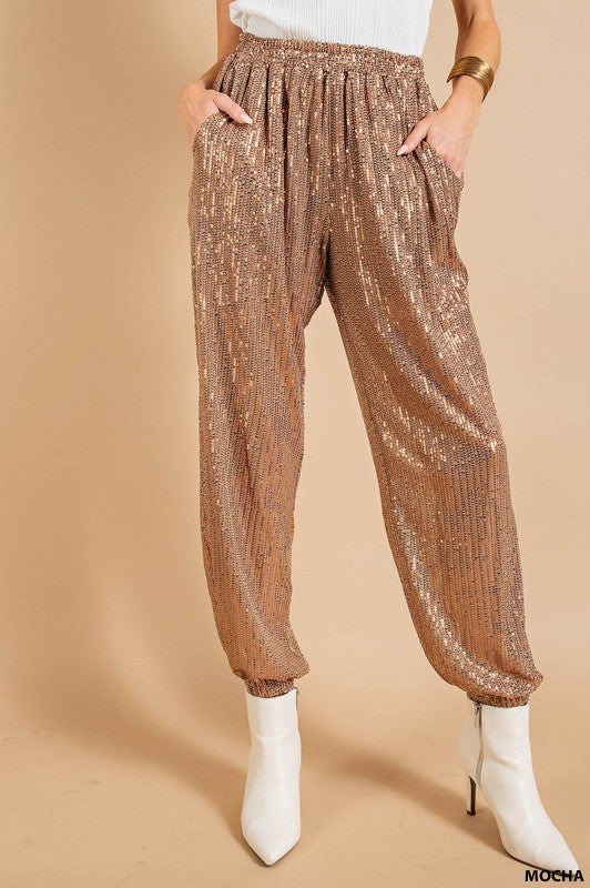 Go For Gold Sequin Jogger Pant